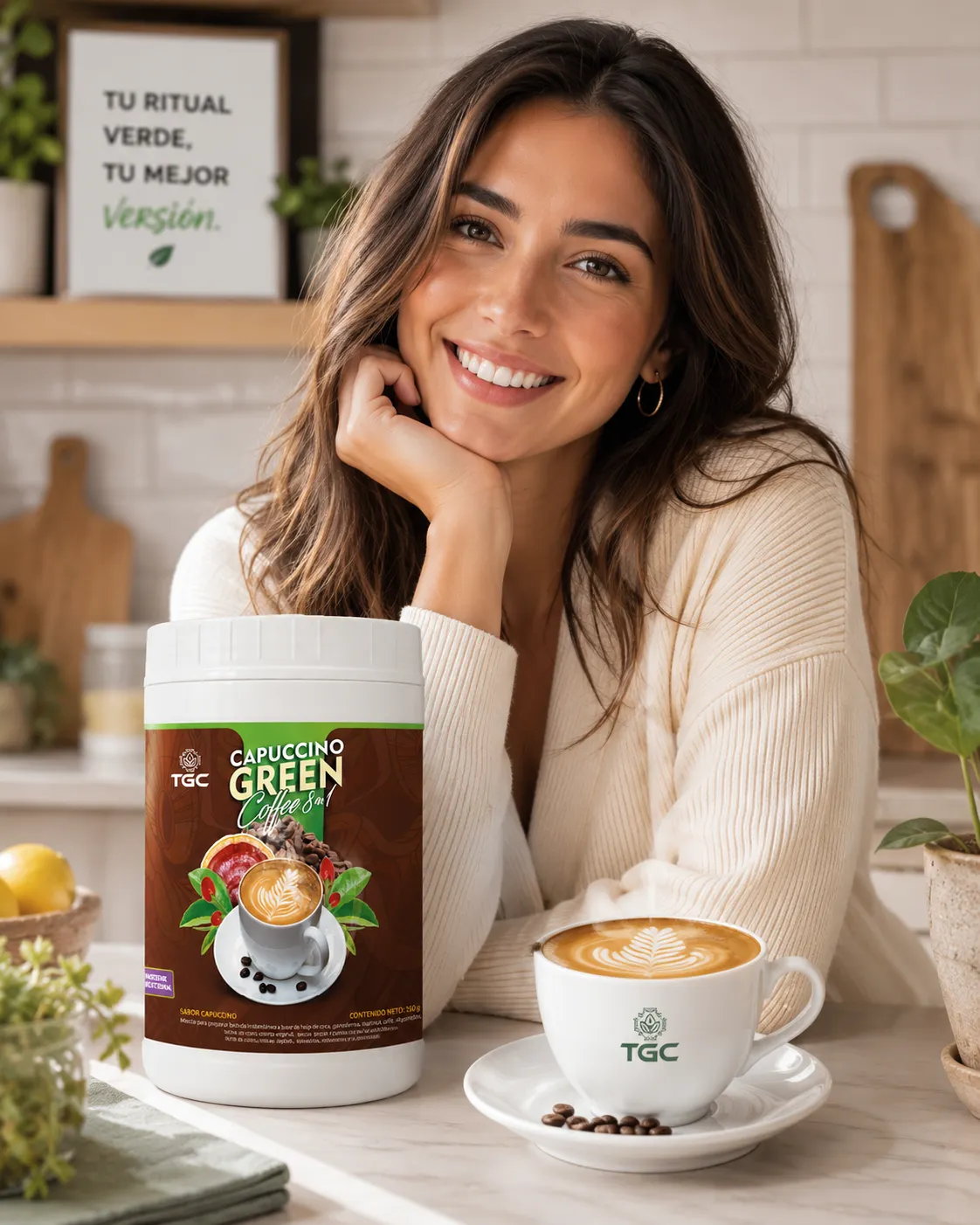 Capuccino Green Coffee TGC 150 g - Imagen 3