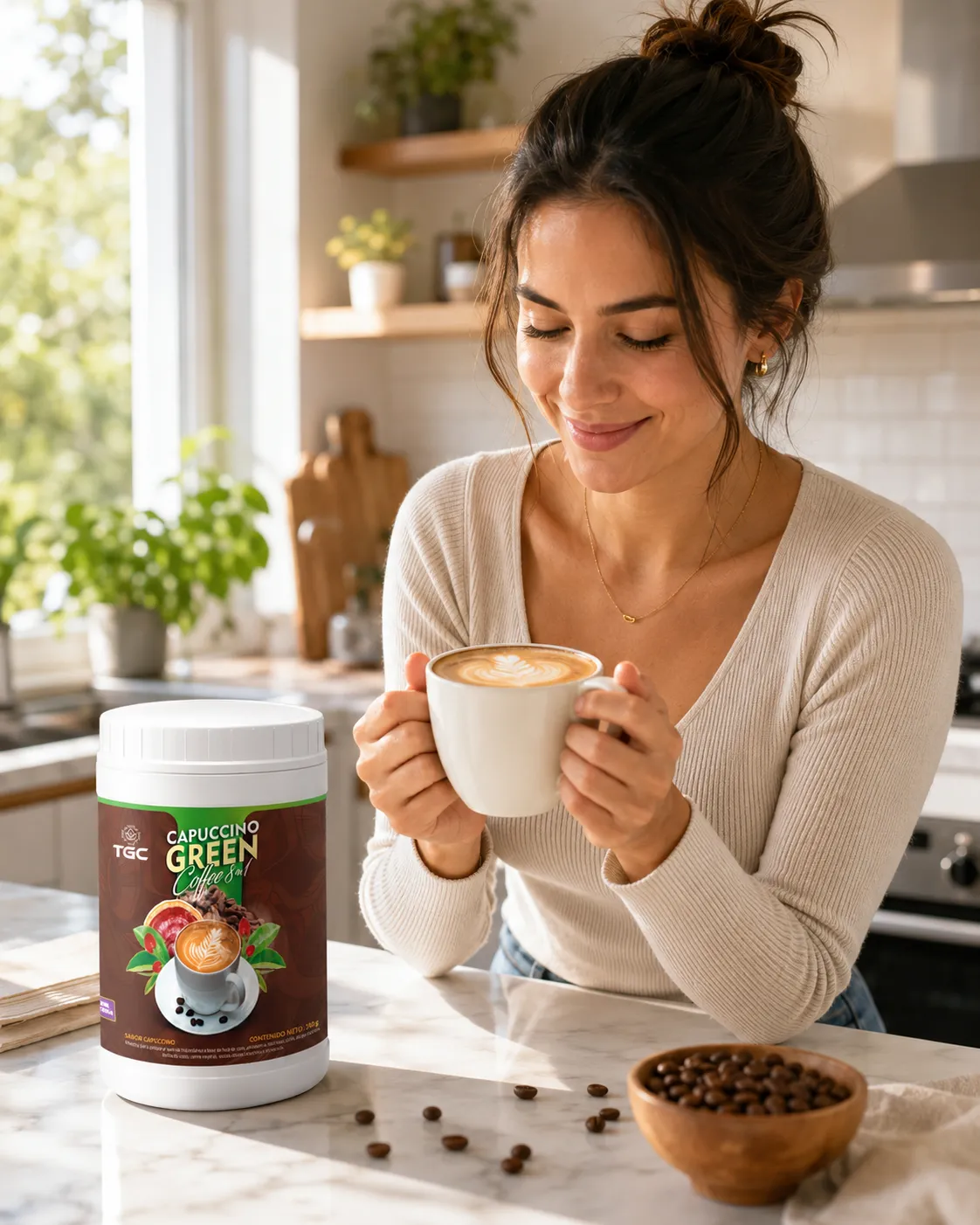 Capuccino Green Coffee TGC 150 g - Imagen 4
