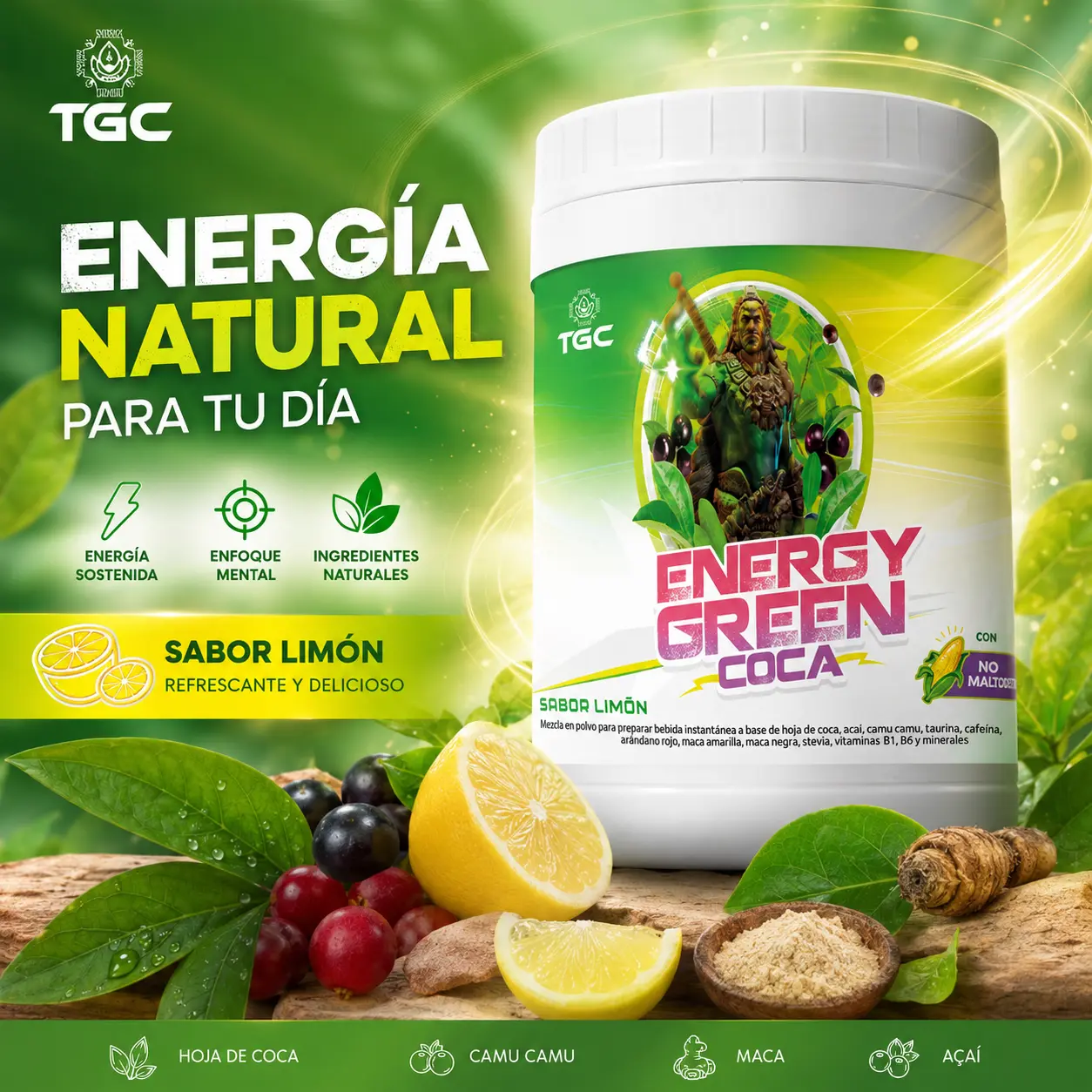 Energy Green Coca TGC 300 g - Imagen 5