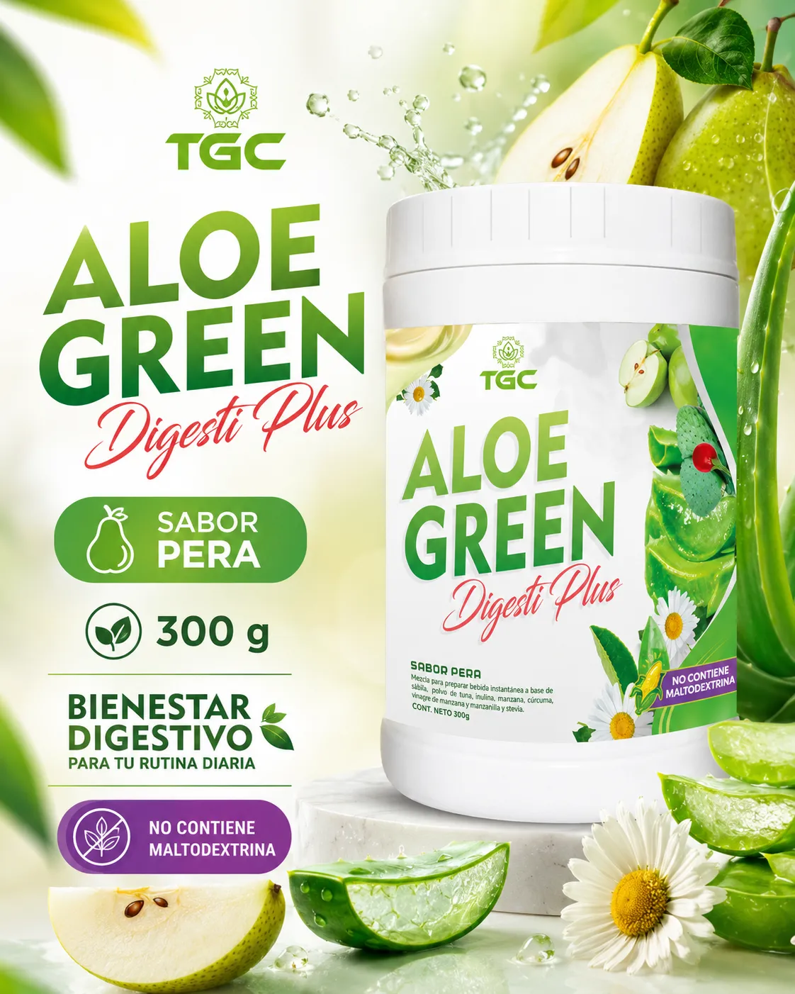 Aloe Green Digesti Plus TGC 300 g - Imagen 5